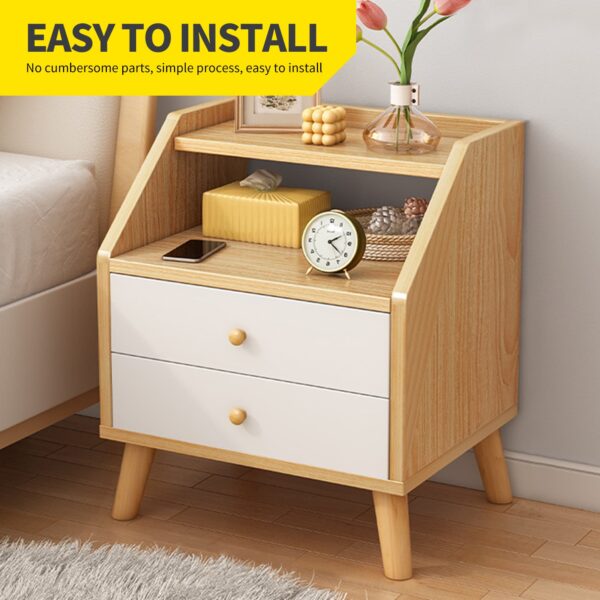 Comfia 2 Drawers Bedside Tables Side Table Nightstand Storage Drawer Shelf Bedroom Unit Bedside table Nightstand