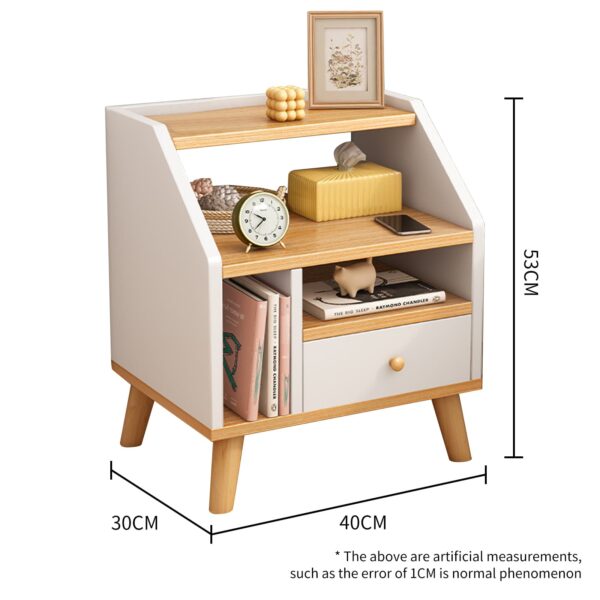 Comfia Modern Bedside Tables Side Table White Nightstand Storage Drawer Shelf Bedroom Bedside table Nightstand