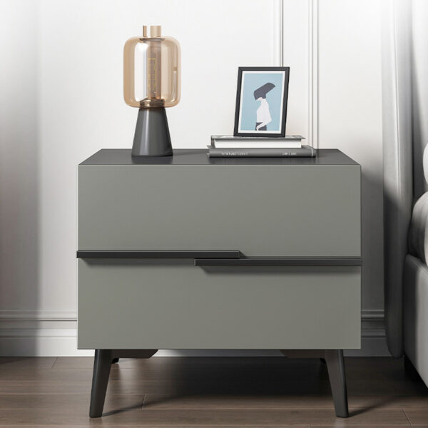 Comfia End Side Table Nightstand with Storage Drawer Bedroom Bedside 2 Drawers Cabinet Bedside table Nightstand