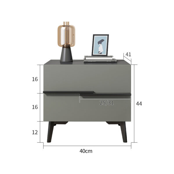 Comfia End Side Table Nightstand with Storage Drawer Bedroom Bedside 2 Drawers Cabinet Bedside table Nightstand