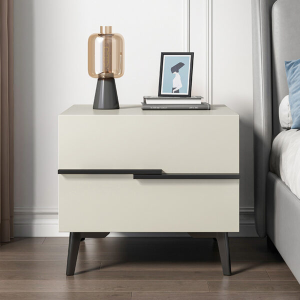 Comfia Modern 2 Drawers Bedside Table Bedroom Storage Cabinet Nightstand Side End Table Bedside table Nightstand