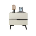 Comfia Modern 2 Drawers Bedside Table Bedroom Storage Cabinet Nightstand Side End Table Bedside table Nightstand
