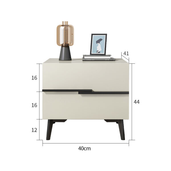 Comfia Modern 2 Drawers Bedside Table Bedroom Storage Cabinet Nightstand Side End Table Bedside table Nightstand