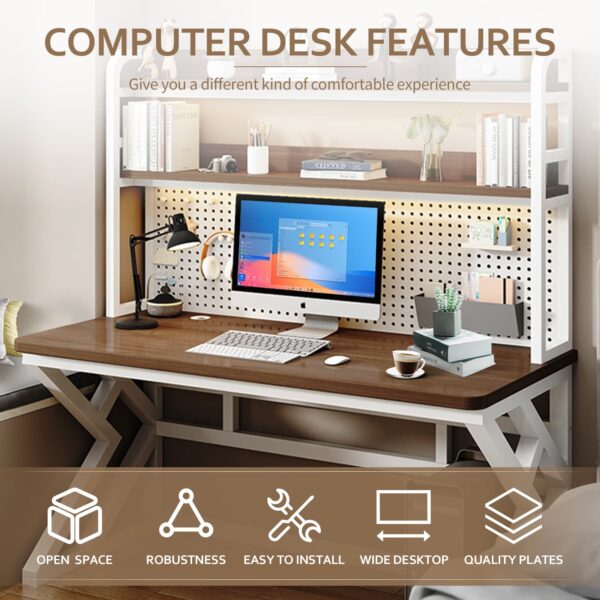 Comfia Computer Desk Office Study Laptop Table PC Work Desktop Workstation 160×60×170CM study desk  computer desk