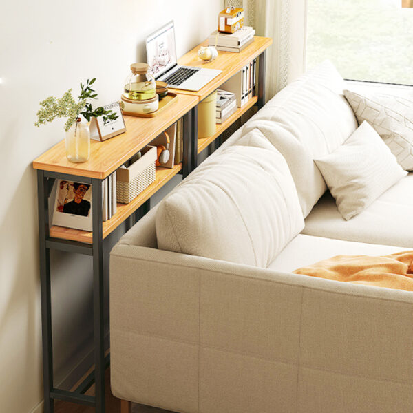 Comfia Ultra-Narrow Wall-Mounted Sofa Bedroom Shelf Cabinet for Storing Long Items Black Long Strip Cabinet Ultra Narrow Bedroom Cabinet