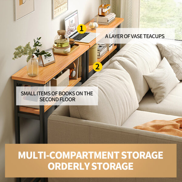 Comfia Ultra-Narrow Wall-Mounted Sofa Bedroom Shelf Cabinet for Storing Long Items Black Long Strip Cabinet Ultra Narrow Bedroom Cabinet