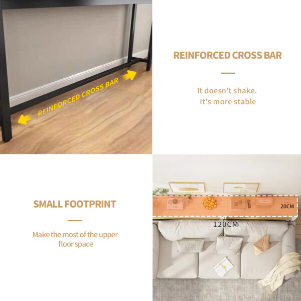 Comfia Ultra-Narrow Wall-Mounted Sofa Bedroom Shelf Cabinet for Storing Long Items Black Long Strip Cabinet Ultra Narrow Bedroom Cabinet