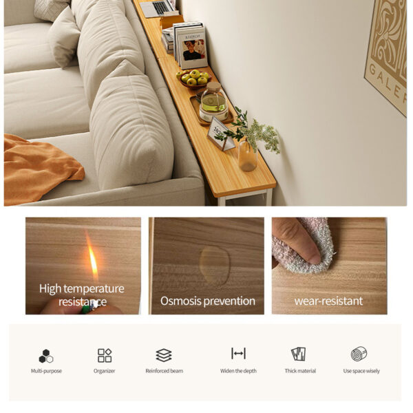 Comfia Sofa Rear Shelf Seam Cabinet Wall Facing Ultra Narrow Bedroom Storage Cabinet Long Strip Cabinet Ultra Narrow Bedroom Cabinet