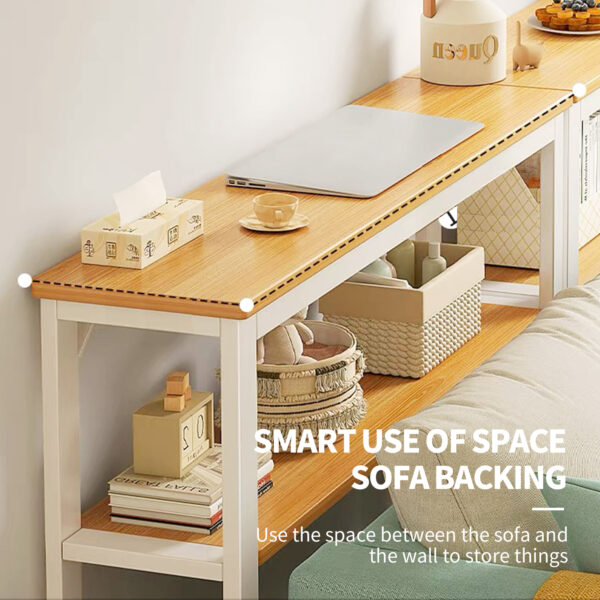 Comfia Sofa Rear Shelf Ultra Narrow Bed Headside Long Strip Storage Cabinet Placement Long Strip Cabinet Ultra Narrow Bedroom Cabinet