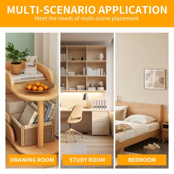 Comfia Living Room Sofa Simple Household Multifunctional Double Layers Bookshelf 40cm Floor Standing  2-layers  Bookshelf  Bedside Storage