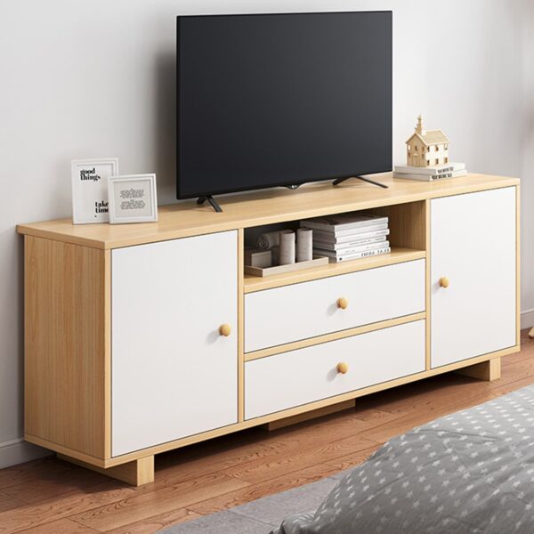 Comfia TV Stand Entertainment Unit Cabinet with Shelves and 2Drawers  140cm TV Cabinet Unit Cabinet
