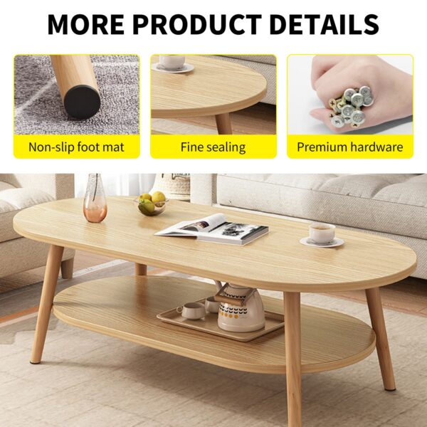 Comfia Living Room Tea Table Modern Bedroom Storage Table Household Coffee Tables Beige Coffee Tea Table，Shelf Storage  Living Room  Home Furniture