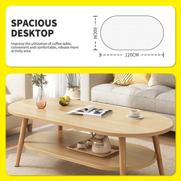 Comfia Living Room Tea Table Modern Bedroom Storage Table Household Coffee Tables Beige Coffee Tea Table，Shelf Storage  Living Room  Home Furniture