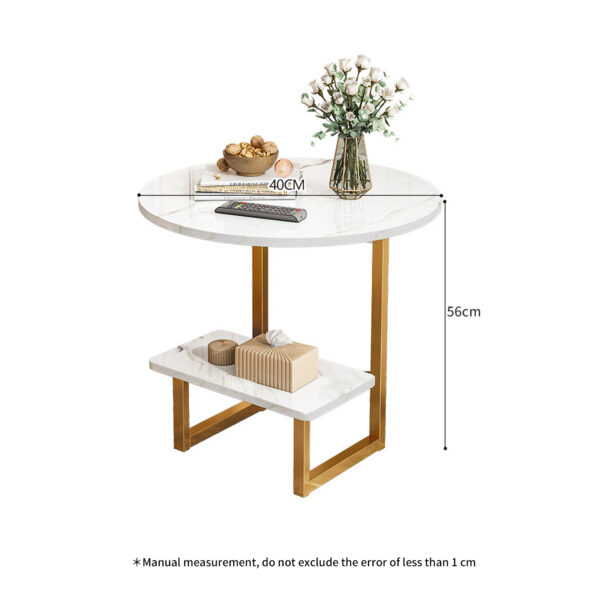 Comfia Living Room Coffee Table Modern Household Simple Nordic Round Coffee Table White Tea Table  Coffee Tea Table Living Room